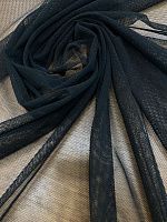 Ткань сетка чёрная с эластаном шир1,45м