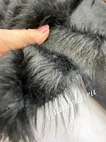 Ткань пальтовая альпака чёрного цвета